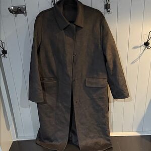 Women’s Uniqlo JW Anderson collab   Black Belted  Car coat